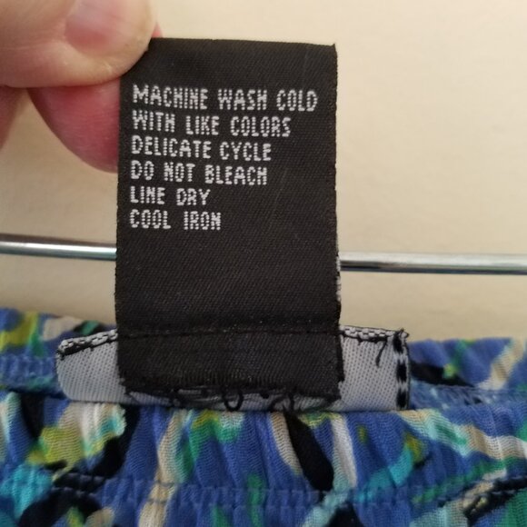 R Q T Abstract Floral Long Skirt Elastic Waistband Size 18 Plus Size - Picture 6 of 11